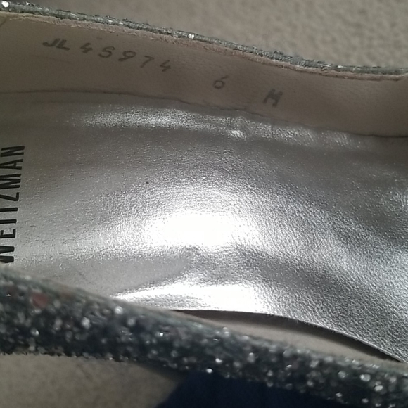 Stuart weitzman glitter peep toe - Picture 3 of 7